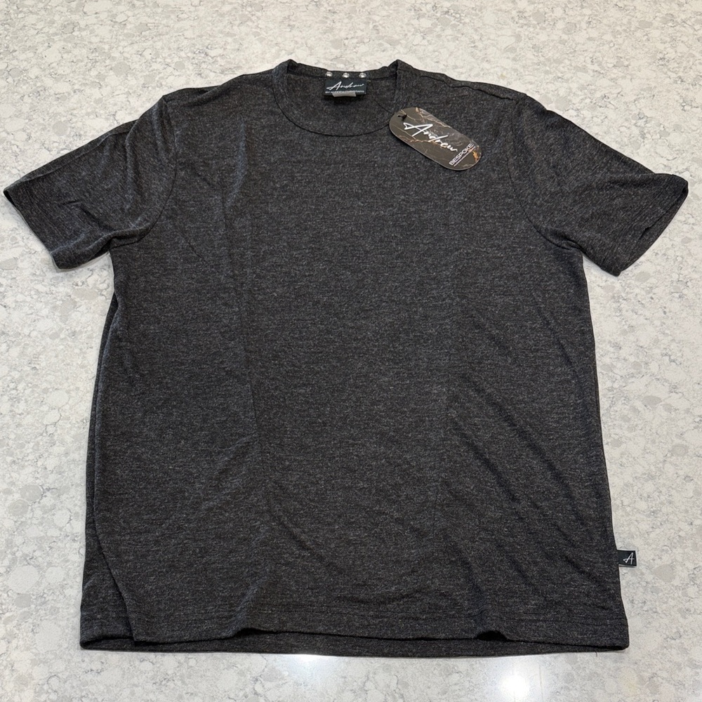 Andrew Christian Charcoal Short Sleeve Tee. Bespoke Collection. NWT